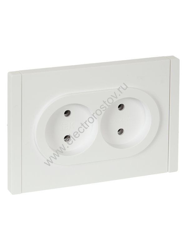 IEK FORTE&PIANO Белый Розетка 2-я б/з безвинтовое крепление 10А FP226