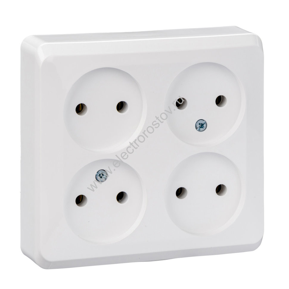 Этюд Белый Розетка 4-ая б/з Schneider Electric