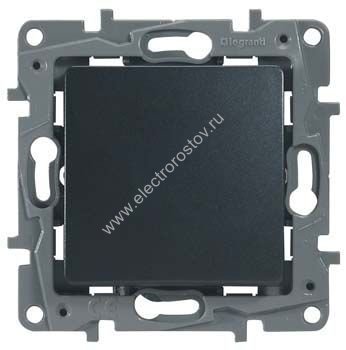 Etika Антрацит Переключатель 1-клавишный Legrand