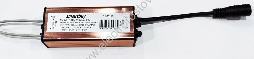Драйвер (LED) для ультратонкой панели SBL-P-36W-65K Smartbuy