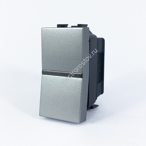 Zenit Серебро Выключатель 1-клавишный, 1 мод ABB