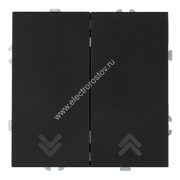 STEKKER Эмили Черный уголь, soft touch Выключатель 2-клавишный кнопочный