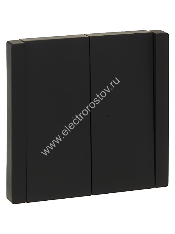 IEK FORTE&PIANO Черный Выключатель 2-кл проходной с индикатором 10А FP108