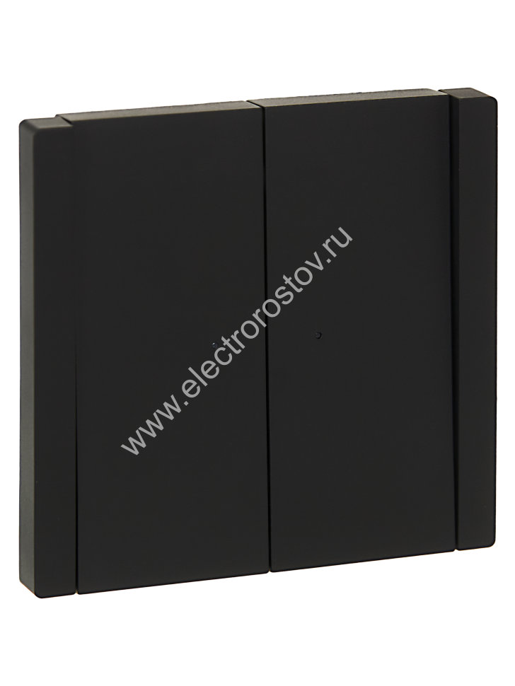 IEK FORTE&PIANO Черный Выключатель 2-кл проходной с индикатором 10А FP108