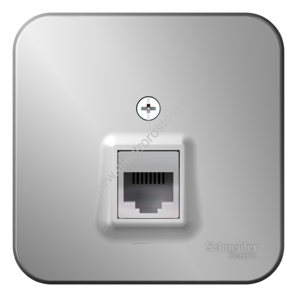 Blanca наруж Алюминий Розетка компьютерная RJ45, кат.5E, изолир. пластина Schneider Electric