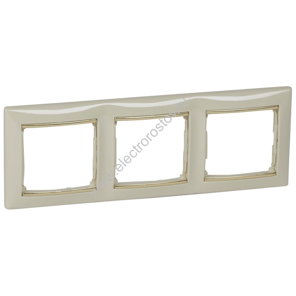 Valena Крем/Золотой штрих Рамка 3-ая Legrand