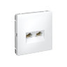 Systeme Electric ArtGallery Белый Розетка двойная компьютерная RJ45+RJ45, кат. 5е, механизм