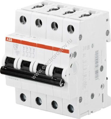 S204 Автоматический выключатель 4P C16 6кА ABB