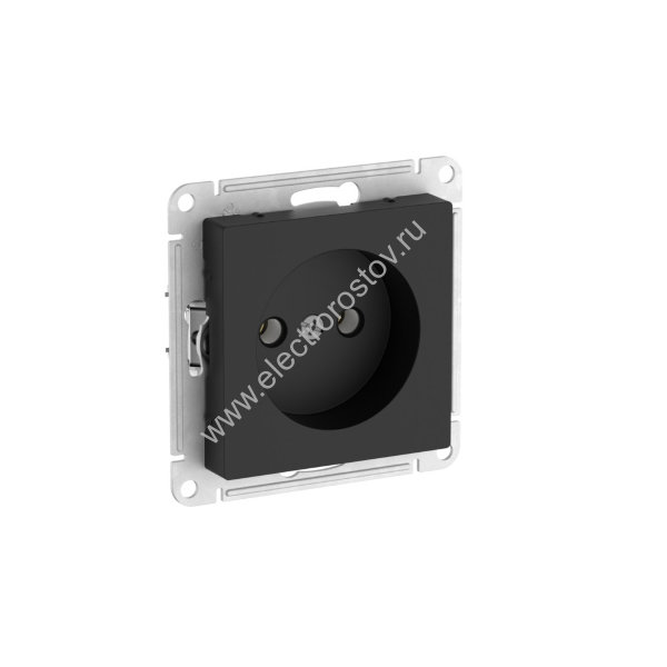 AtlasDesign Карбон Розетка 1-ая б/з без шторок с быстрозажим. клеммами Schneider Electric