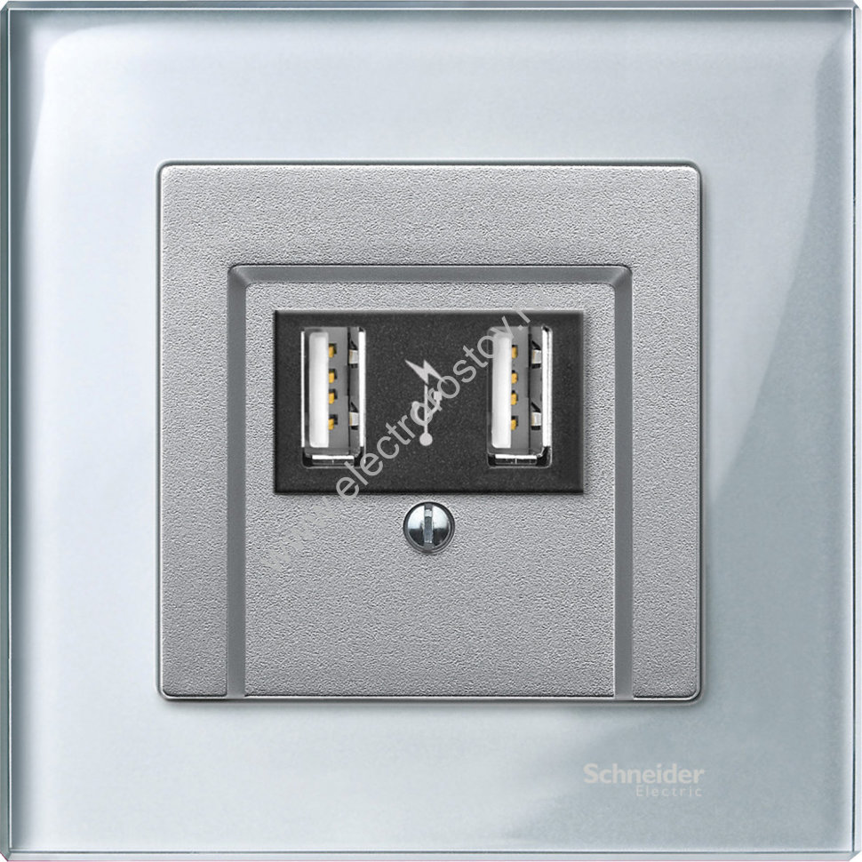 Schneider Electric Merten SM M-Elegance Стекло Серебро Рамка 1-ая