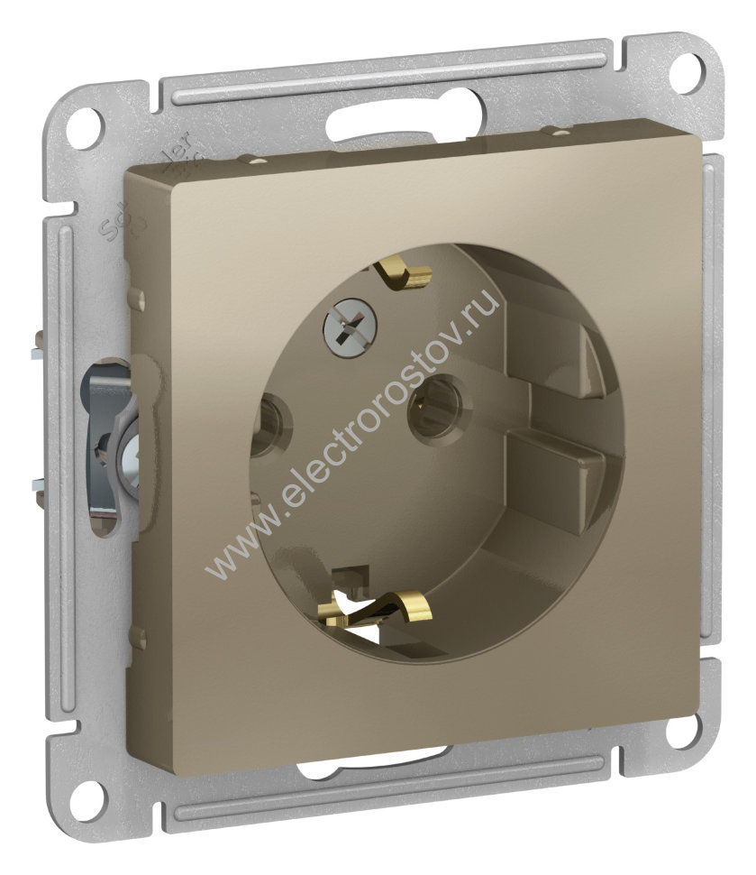 AtlasDesign Шампань Розетка 1-ая с/з Schneider Electric