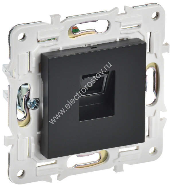 IEK SKANDY Черный Розетка компьютерная RJ45 кат.6 SK-K02Bl