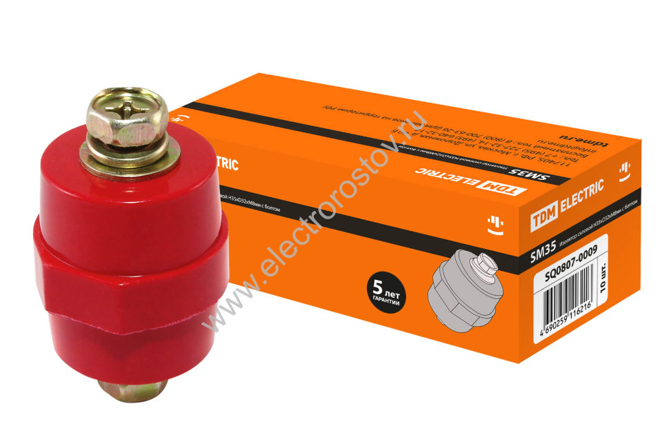 Изолятор SM-35 силовой Н35хD32хМ8 с болтом TDM