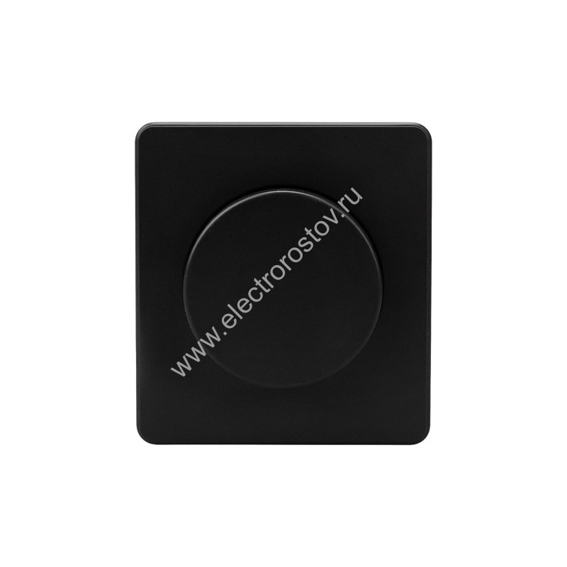 KRANZ ROUND Светорегулятор (диммер) 300Вт с/у оникс, с 1-пост. рамкой