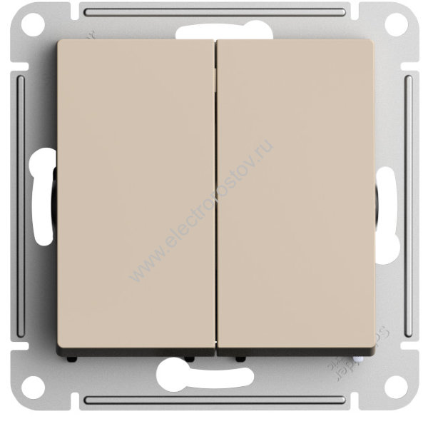 AtlasDesign Песочный Переключатель 2-клавишный перекрестный Schneider Electric