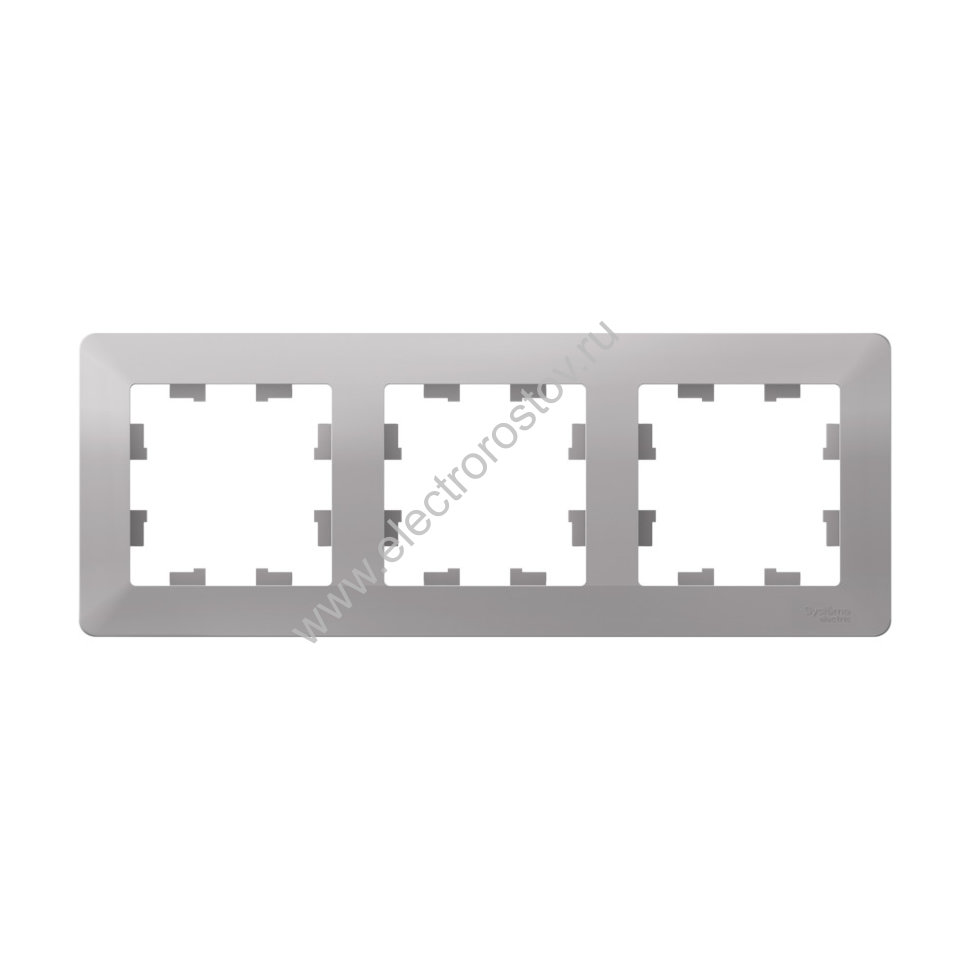 Systeme Electric AtlasDesign Air Алюминий/дымчатый черный Рамка 3-ая