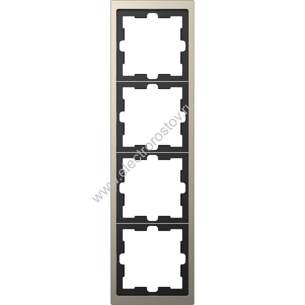 Merten D-Life Никель Рамка 4-ая Schneider Electric