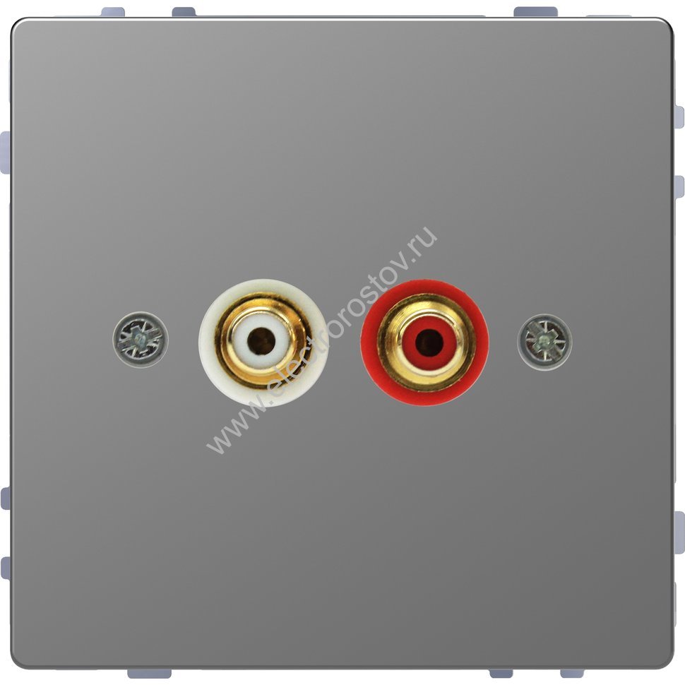 Merten D-Life Нерж. Сталь Аудиорозетка с модул. тюльпан Schneider Electric