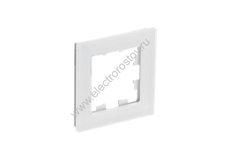 AtlasDesign Nature Натурал. стекло Белый Рамка 1-ая Schneider Electric