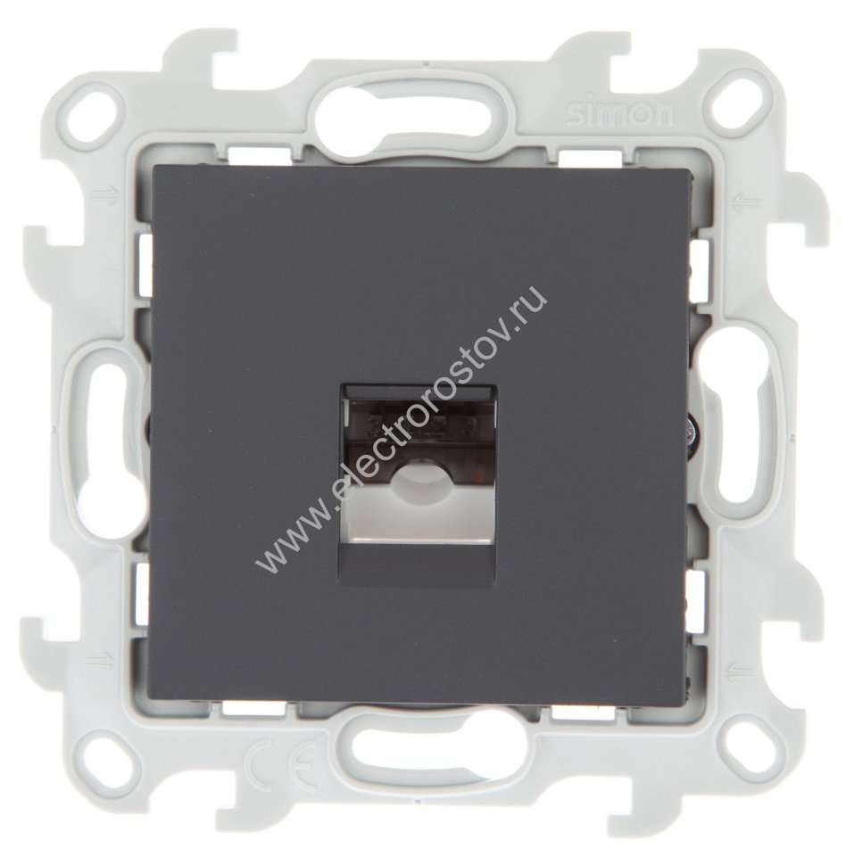 Simon 24 Графит Розетка телефонная RJ11 Simon