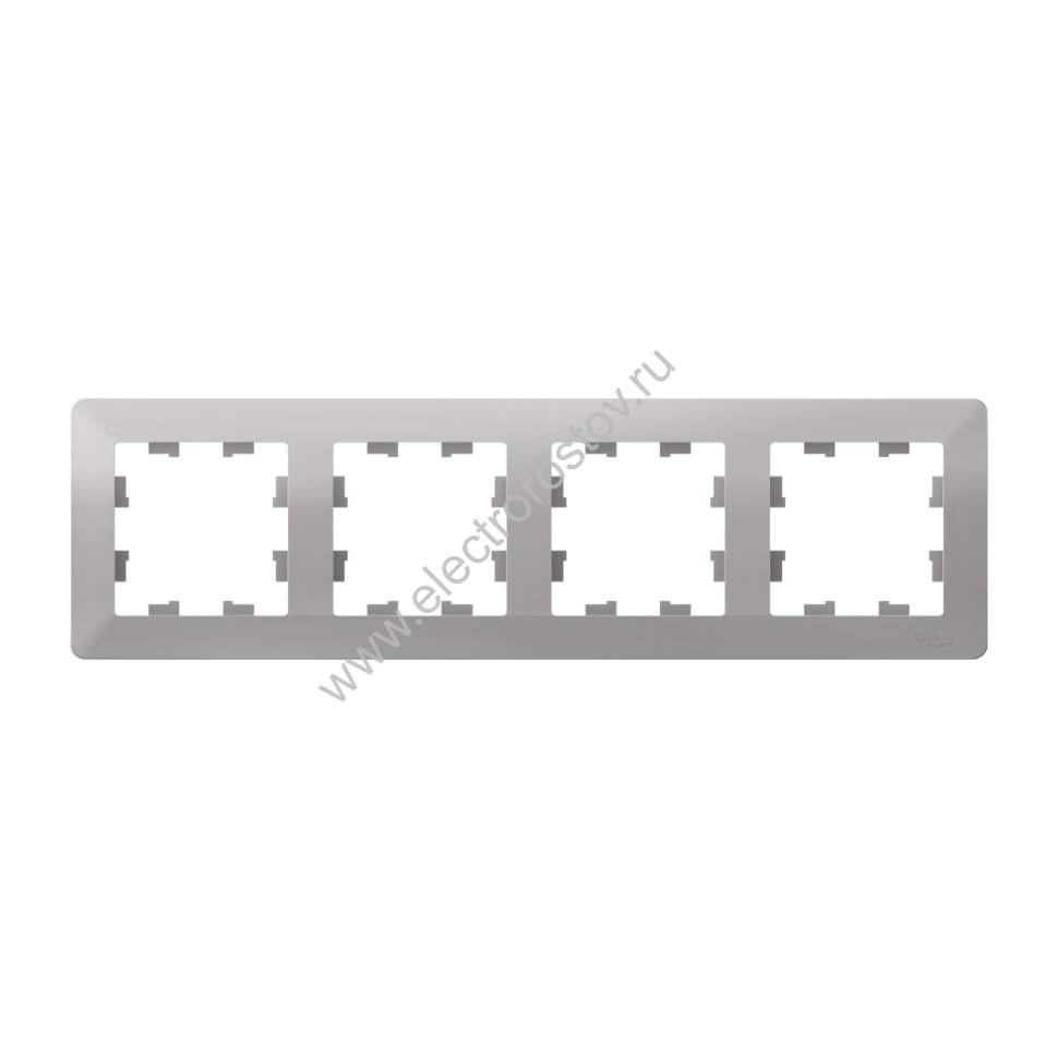 Systeme Electric AtlasDesign Air Алюминий/дымчатый черный Рамка 4-ая