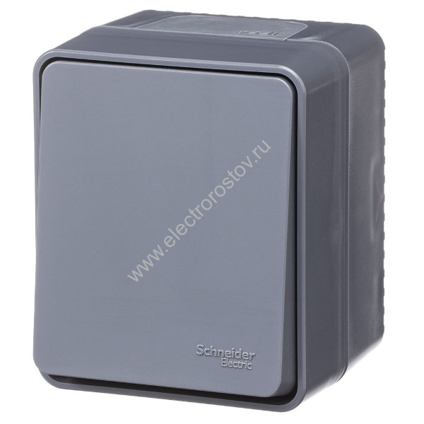 AtlasDesign Profi54 Антрацит Выключатель кнопочный 1-клавишный IP54 Schneider Electric