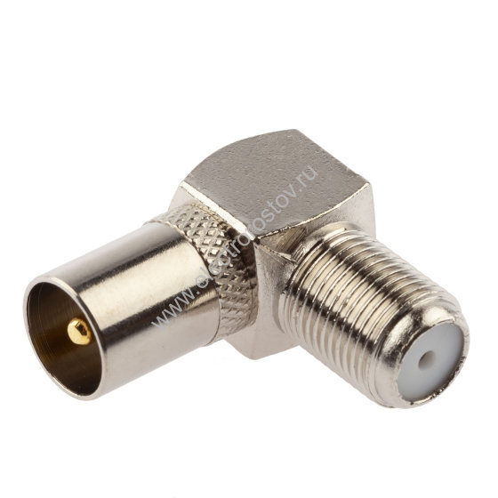 Переход F -- TV (штырь) метал. резьб. для RG-6,угл