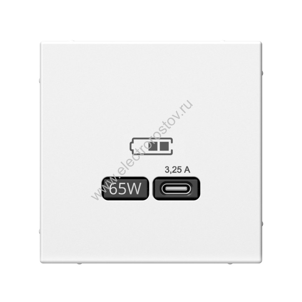 Systeme Electric ArtGallery Лотос USB Розетка тип-С 65Вт высокоскор.заряд. QC, PD, механизм