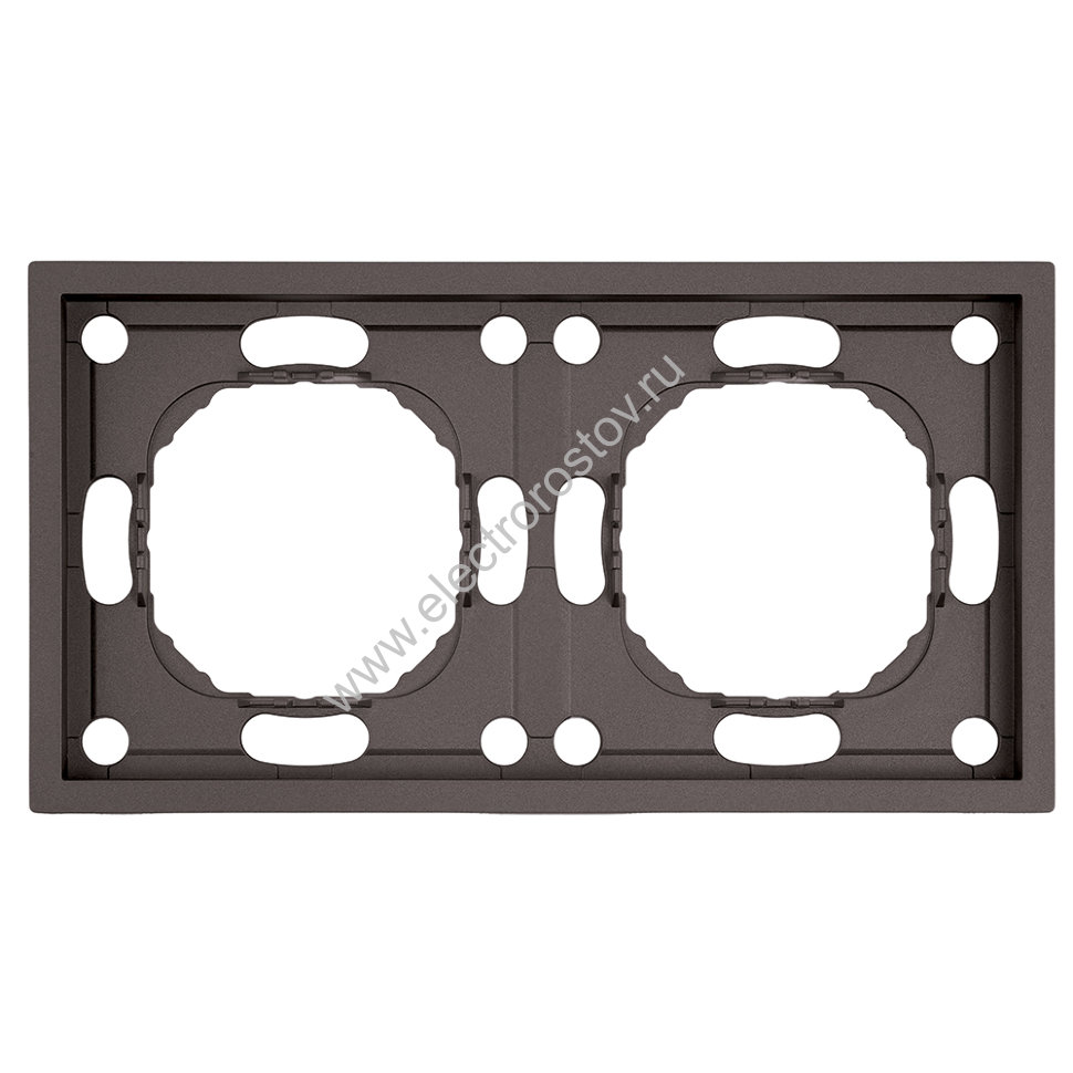 STEKKER Эмили Антрацит, soft touch Рамка 2-местная