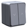 AtlasDesign Profi54 Антрацит Выключатель 2-клавишный для жалюзи IP54 Schneider Electric