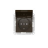 AtlasDesign Мокко Розетка 1-ая с/з со шторк. с крышкой с быстрозажим. клемм. Schneider Electric