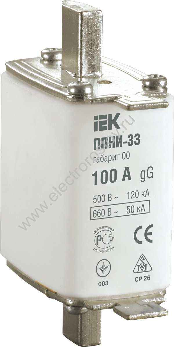 IEK Плавкая вставка предохранителя ППНИ-33, габарит 00, 100А