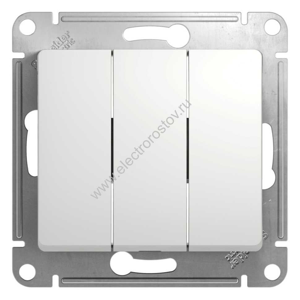 Glossa Белый Выключатель 3-клавишный Schneider Electric