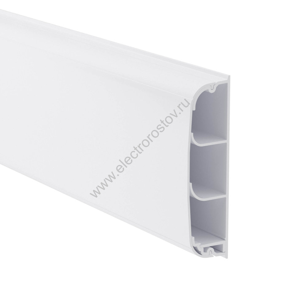 DKC Кабель-канал плинтусного типа 90х25 мм, трехсекционный, с крышкой