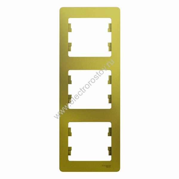 Systeme Electric Glossa Фисташковый Рамка 3-ая вертикальная