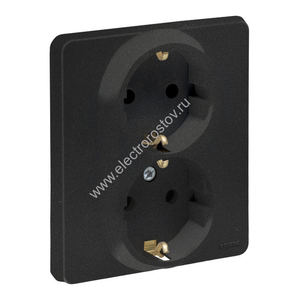 INSPIRIA Антрацит Розетка 2-ая с заземлением Legrand