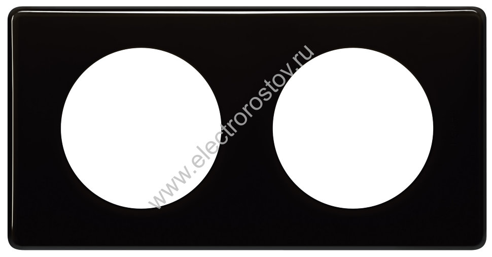 Celiane Черный глянец Рамка 2-ая (2+2 мод) Legrand
