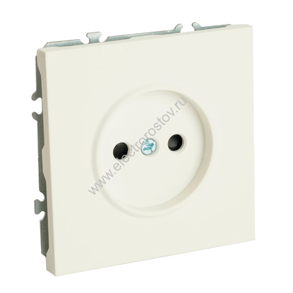 STEKKER Эмили Белый фарфор, soft touch Розетка 1-местная с защитной шторкой (механизм), б/з