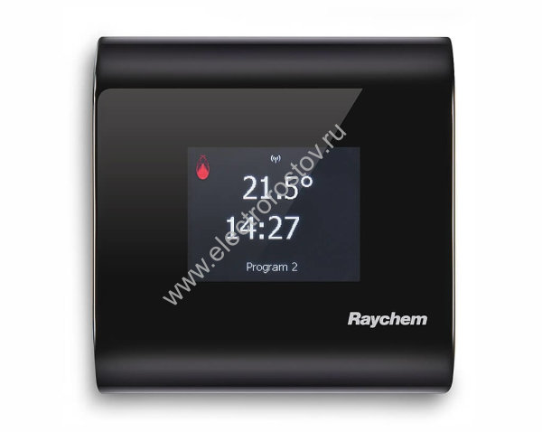 Терморегулятор черный SENZ с сенсорным экраном, программируемый Raychem
