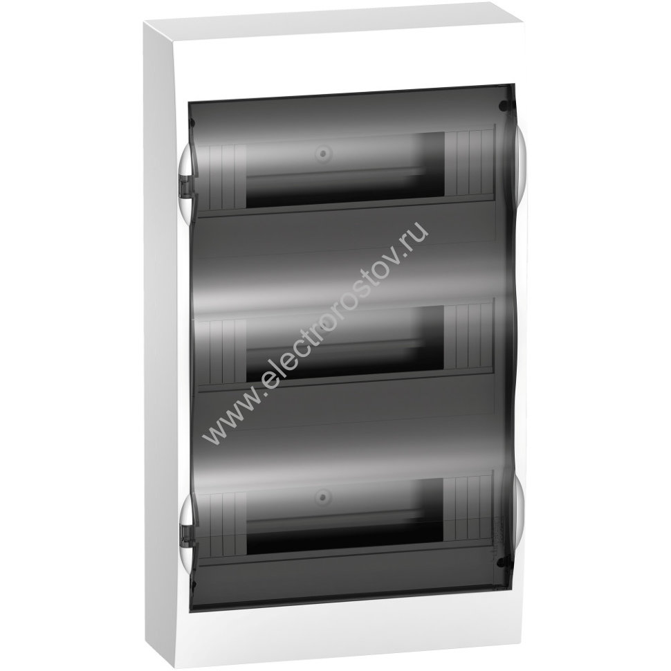 City9 Щит накладной 36 модулей, дверь прозрачная черная, IP40 Systeme Electric