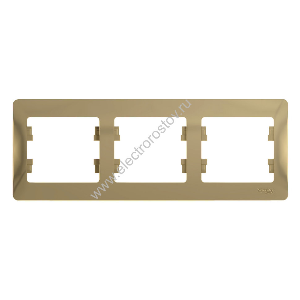 Glossa Титан Рамка 3-ая горизонтальная Schneider Electric