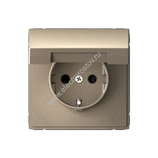 Systeme Electric ArtGallery Шампань Розетка с заземл. со шторк. с крышкой, 16А, IP20, механизм