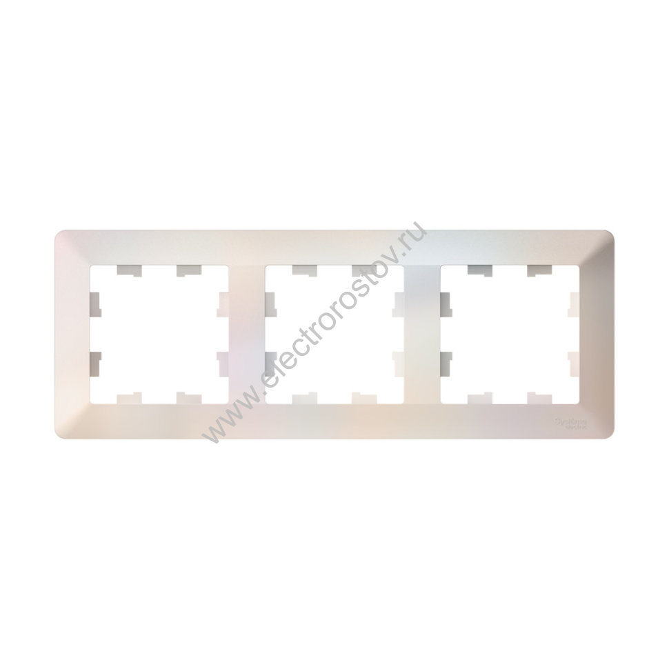 Systeme Electric AtlasDesign Air Жемчуг/дымчатый белый Рамка 3-ая