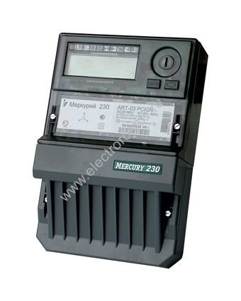 Счетчик электроэнергии 3Ф Меркурий-230 АRT-03 PQRSIDN 5-7.5А IrDA, RS-485