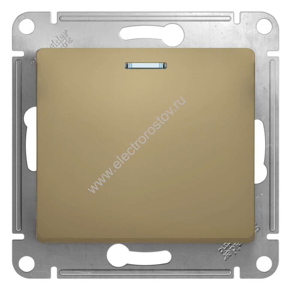 Glossa Титан Переключатель 1-клавишный с подсветкой Schneider Electric