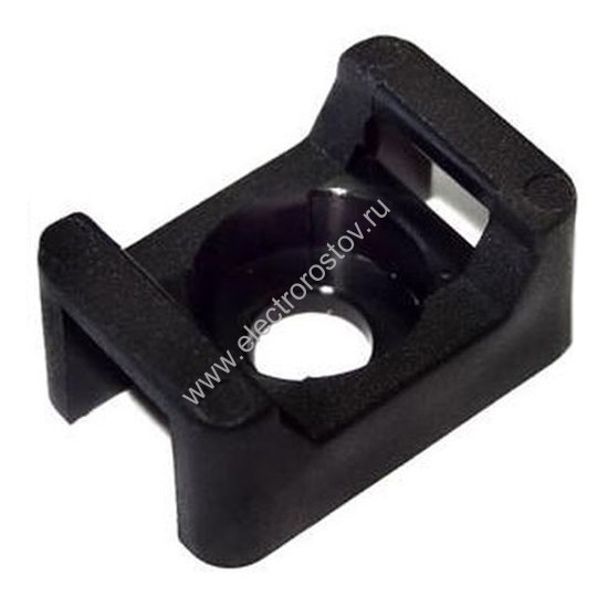 Площадка для крепления стяжки ПМО черная 22х16 мм (уп.-100шт) Русдюбель