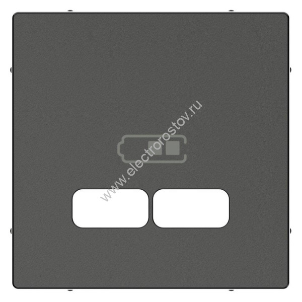 Merten SM Антрацит Накладка центральная для USB механизма 2,1А Schneider Electric
