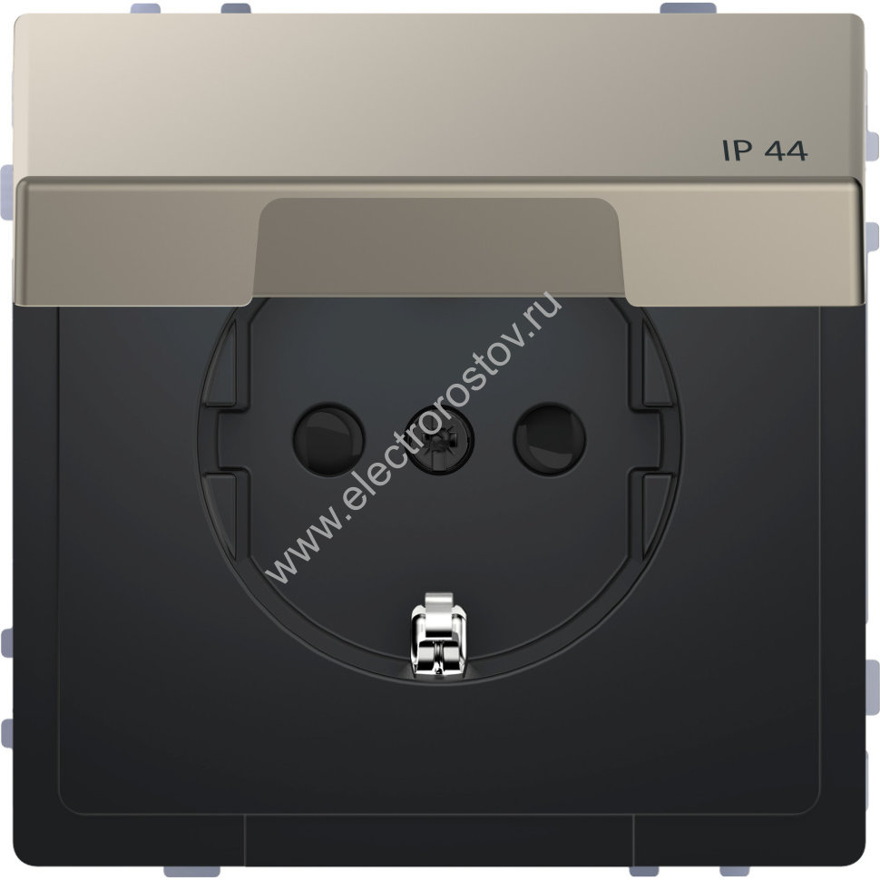 Schneider Electric Merten D-Life Никель Розетка 16А с/з и крышкой IP44