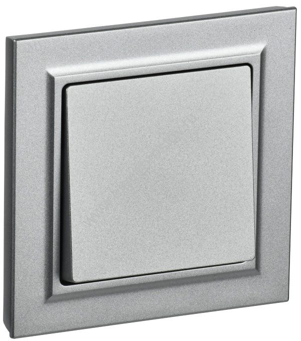 IEK BRITE Алюминий Выключатель 1-кл. 10А в сборе ВСР10-1-0-БрА