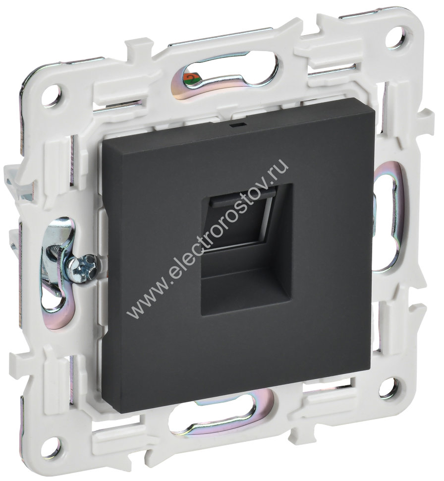 IEK SKANDY Графит Розетка компьютерная RJ45 кат.6 SK-K02G